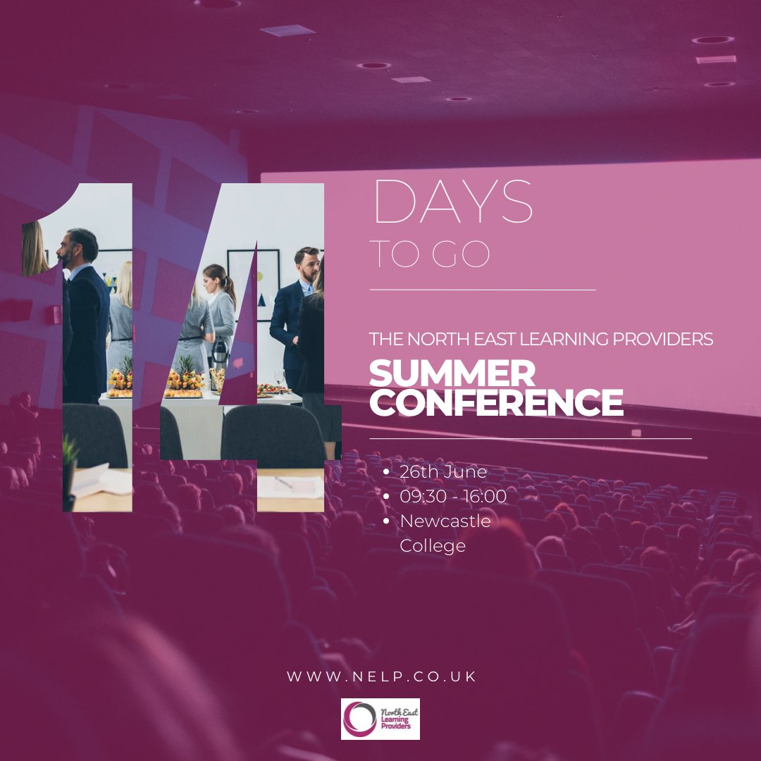 nelp2019's tweet photo. The NELP Summer Confernece is 2 weeks away! 

Book your tickets now for a packed day of CPD in the region involved in education and training, before its too late!!

https://t.co/FwU95qywsm

#nelp #northeast #summerconference #northeast https://t.co/bPYdWKeMRi