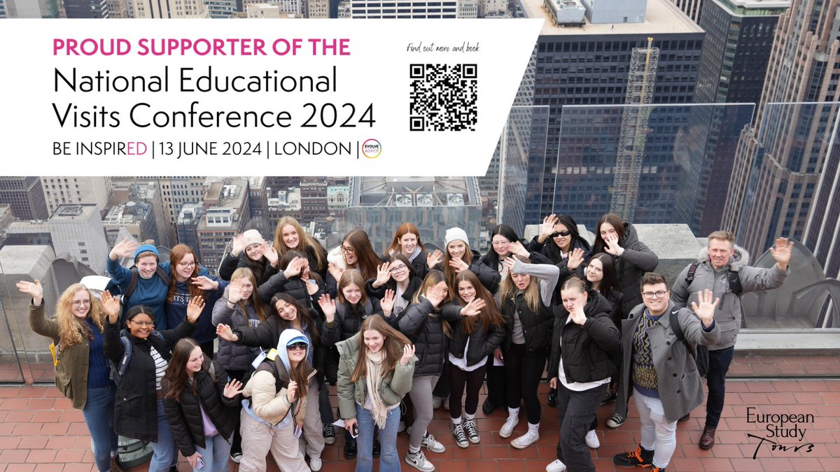 We’re proud to support the <a href="/EVOLVEadvice/">EVOLVE Advice</a> National Educational Visits Conference tomorrow. 
If you’re attending, stop by at our stand for school trip advice and inspiration. 
European Study Tours: ow.ly/IEwf50RmWuu
Conference: ow.ly/SArB50RmWut
#EdVisitsConf2024
