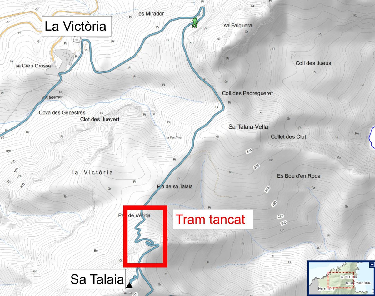 PedraSenderisme's tweet photo. Tancat per obres de rehabilitació del camí l'accés a sa Talaia d'Alcúdia des de l'Ermita de la Victòria.
Les feines han començat aquesta setmana i està previst que durin tot aquest mes de juny. Disculpau les molèsties.
#LaVictoria #talaia #alcudia #itinerari #familiar #mallorca https://t.co/g8yeyF7wni