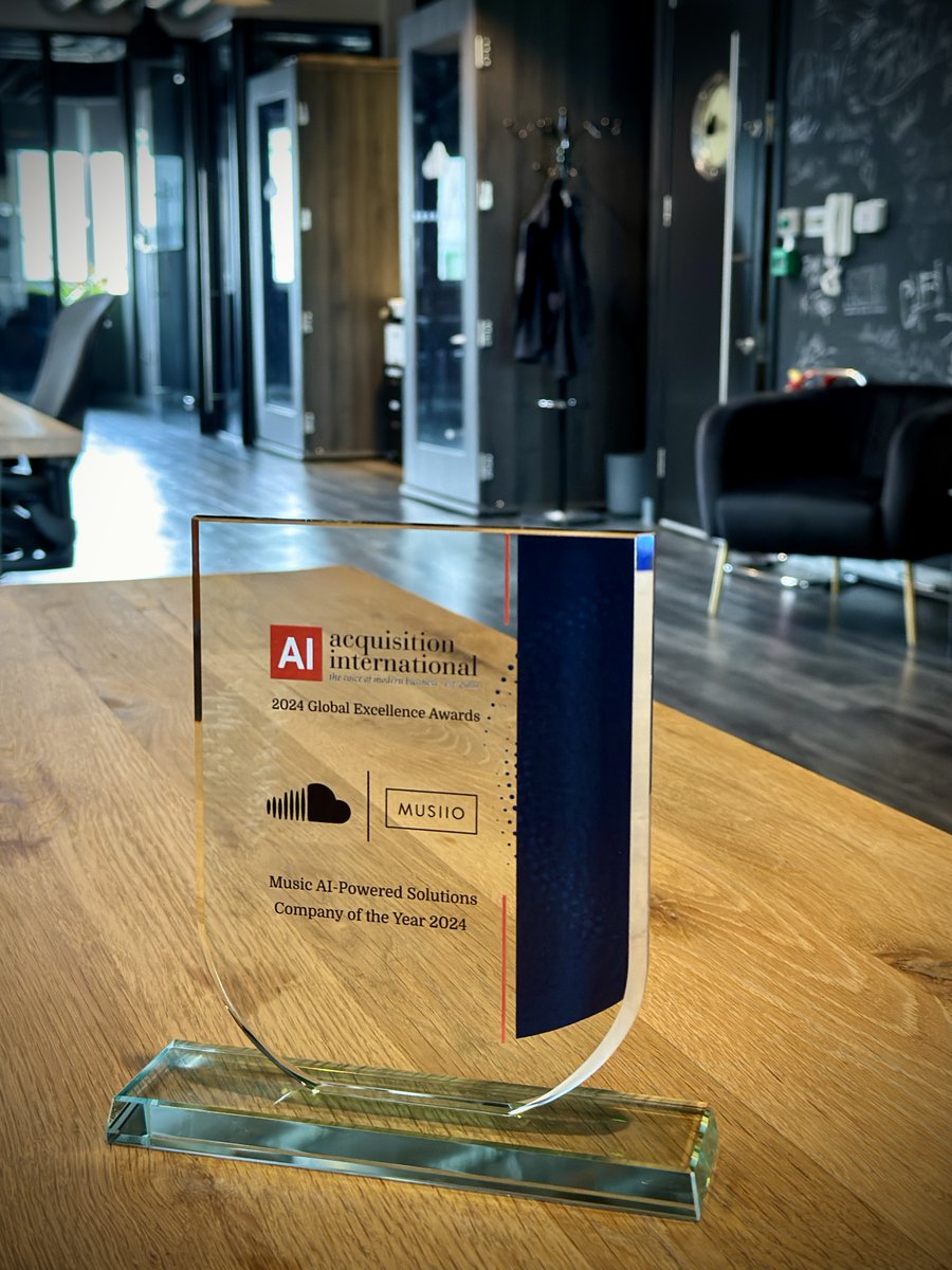 Musiio by SoundCloud (@musiio) on Twitter photo Award Alert! We are thrilled to have won the Music AI-Powered Solutions Company of the Year in the 2024 Global Excellence Awards!
A huge thank you to <a href="/acquisition_int/">Acquisition Intl</a> for the gong.
Here it is hanging out in the SoundCloud London office. Award Alert! We are thrilled to have won the Music AI-Powered Solutions Company of the Year in the 2024 Global Excellence Awards!
A huge thank you to <a href="/acquisition_int/">Acquisition Intl</a> for the gong.
Here it is hanging out in the SoundCloud London office.
