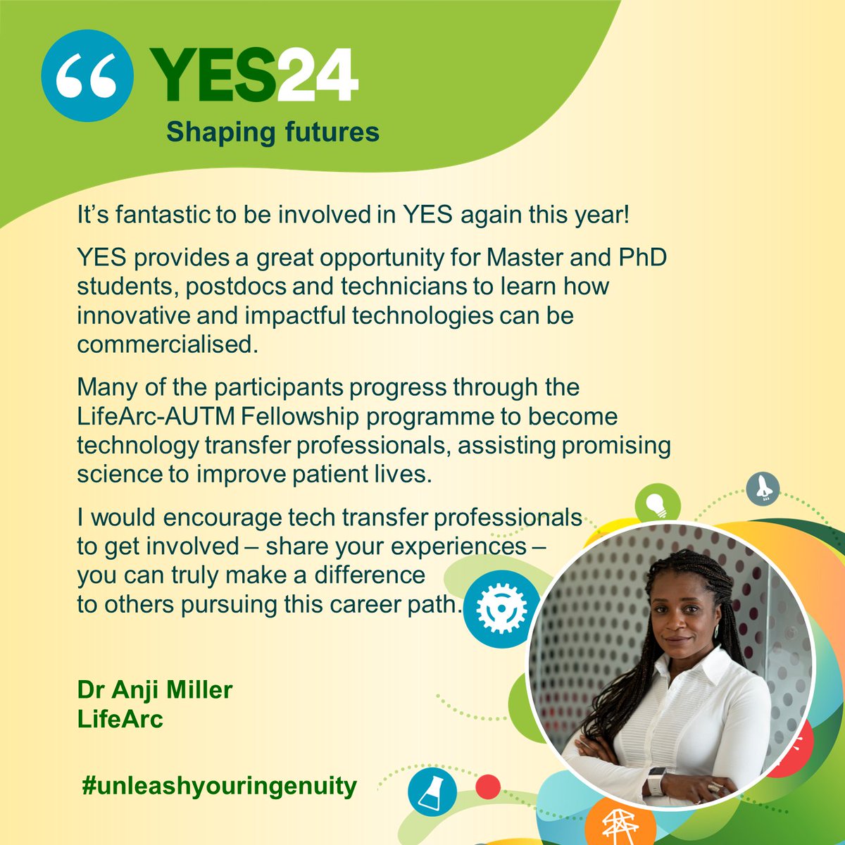 YES (Your Entrepreneurs Scheme) (@uonyes) on Twitter photo 🚀 A great #mentor can truly shape futures - join us this autumn to play a pivotal part in #YES24! To learn more, email admin@yescompetitions.co.uk.
💚 #UnleashYourIngenuity #knowledgeexchange #careers
<a href="/AnjiMPhD/">Anji Miller MSc PhD CLP RTTP (She/Her)</a> <a href="/lifearc1/">LifeArc</a> @astp4KT <a href="/AUTM/">AUTM</a> <a href="/PraxisAuril/">PraxisAuril</a> 🚀 A great #mentor can truly shape futures - join us this autumn to play a pivotal part in #YES24! To learn more, email admin@yescompetitions.co.uk.
💚 #UnleashYourIngenuity #knowledgeexchange #careers
<a href="/AnjiMPhD/">Anji Miller MSc PhD CLP RTTP (She/Her)</a> <a href="/lifearc1/">LifeArc</a> @astp4KT <a href="/AUTM/">AUTM</a> <a href="/PraxisAuril/">PraxisAuril</a>
