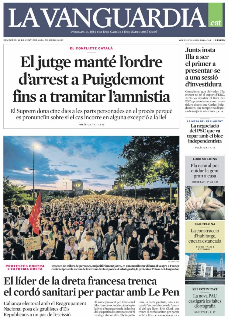 periodistes_cat's tweet photo. Repassa les portades dels diaris d'avui dimecres, 12 de juny🗞️ https://t.co/XzuzHwuUQ9