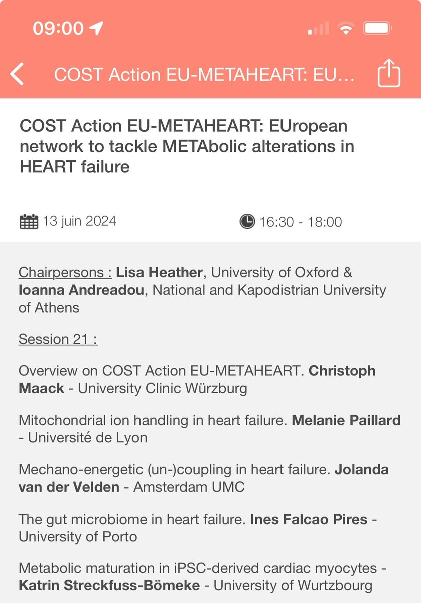Paillard Mélanie (@paillardmel) on Twitter photo Interested in discovering the COST action <a href="/EU_METAHEART/">COST Action EU-METAHEART</a> => please come to a dedicated session <a href="/ISHR_ES/">ISHR European Section</a> meeting in Toulouse on Thursday at 4:30pm ⤵️
<a href="/ChristophMaack/">Christoph Maack</a> <a href="/KatrinStreckf/">Katrin Streckfuss-Bömeke</a> Interested in discovering the COST action <a href="/EU_METAHEART/">COST Action EU-METAHEART</a> => please come to a dedicated session <a href="/ISHR_ES/">ISHR European Section</a> meeting in Toulouse on Thursday at 4:30pm ⤵️
<a href="/ChristophMaack/">Christoph Maack</a> <a href="/KatrinStreckf/">Katrin Streckfuss-Bömeke</a>