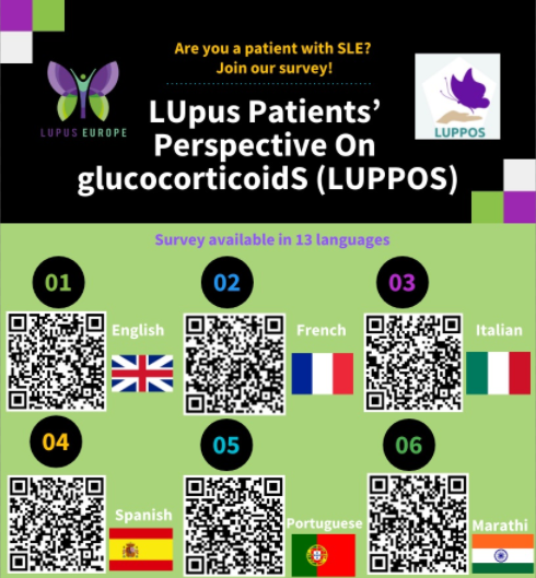 Cristiana Sieiro Santos (@cristianasieiro) on Twitter photo #EULAR2024
🔉CALLING all patients with Lupus 🦋
👉 Participate in our LUPPOS survey to share your experience on steroids
💡13 languages available now
Thank you <a href="/LupusEurope/">Lupus Europe</a> for all your collaboration!
<a href="/LADAOrg/">Lupus Association</a> <a href="/LUPUSUK/">Lupus UK</a> <a href="/Felupus/">Federación Española Lupus | #LUPUSESPAÑA</a> <a href="/EMEUNET/">EMEUNET</a> <a href="/LupusResearch/">Lupus Research</a> <a href="/elis_chessa/">elisabetta chessa</a> #EULAR2024
🔉CALLING all patients with Lupus 🦋
👉 Participate in our LUPPOS survey to share your experience on steroids
💡13 languages available now
Thank you <a href="/LupusEurope/">Lupus Europe</a> for all your collaboration!
<a href="/LADAOrg/">Lupus Association</a> <a href="/LUPUSUK/">Lupus UK</a> <a href="/Felupus/">Federación Española Lupus | #LUPUSESPAÑA</a> <a href="/EMEUNET/">EMEUNET</a> <a href="/LupusResearch/">Lupus Research</a> <a href="/elis_chessa/">elisabetta chessa</a>