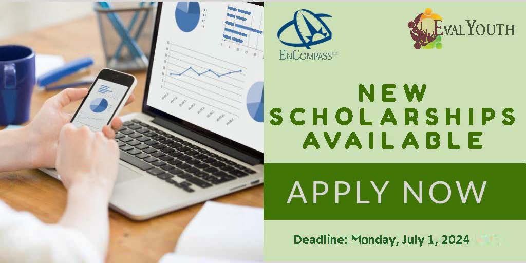 We are excited to announce new #Scholarships from @EnCompass_World for #EvalYouth members &amp; volunteers for two courses: Managing conflicts and Participatory DIAS More info and application: forms.gle/H3D6498p9yQY7a… Deadline: July 1✍️