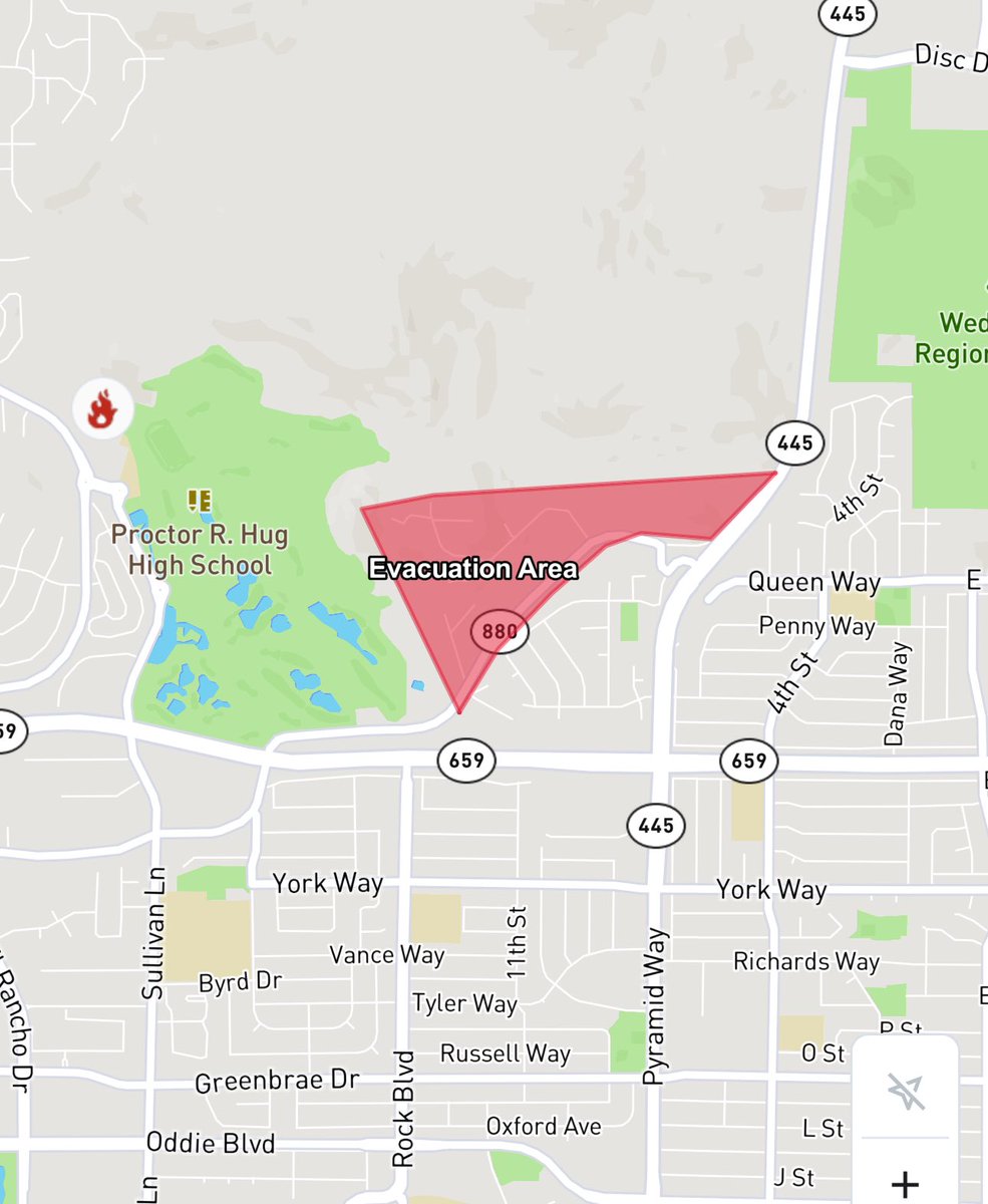 sarah_luna_1111's tweet photo. 🚨🔥#sullivanfire EVACUATION ORDERS: 

PER: Washoe County Emergency Management. WILDFIRE In Hug High Area. EVACUATE NOW area of North McCarran Blvd and Pyramid. EVACUATE to Senior Services, 1155 E. 9th Street. Reno, NV 89512. https://t.co/GmB3oyBnSM