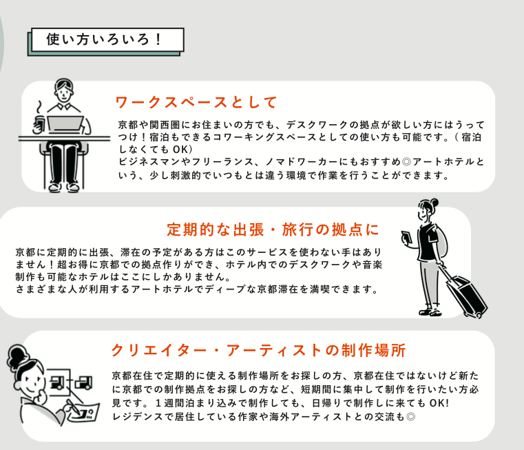 kaganhotel's tweet photo. 大変お待たせいたしました！
京都のホテルをサブスク利用できる、河岸ホテルレジデンスliteの募集を再開しました。
最安だと月6,000円で、宿泊税のみでお泊まりいただけます。
（怪しいくらい安いですがちゃんと個室にお泊まりいただけます…！）
各コース先着12名様までなので、お申し込みはお早めに。