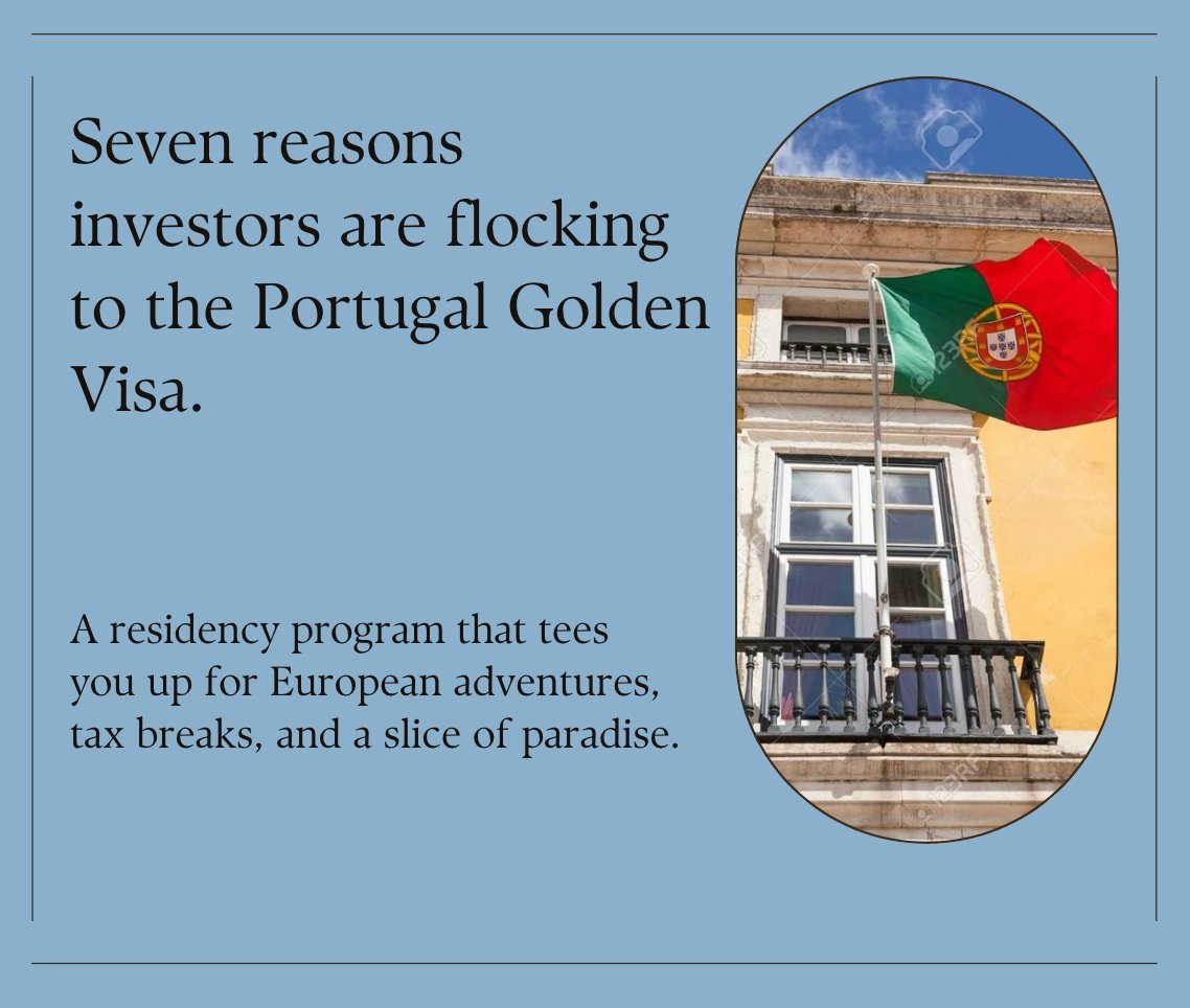 hhtimes's tweet photo. Visa-free travel,  EU citizenship option,  tax benefits, beaches,  golf! Apply now!  #Portugal #GoldenVisa

To know more click here!
https://t.co/3esAunqj4x https://t.co/dyRRSL26xZ