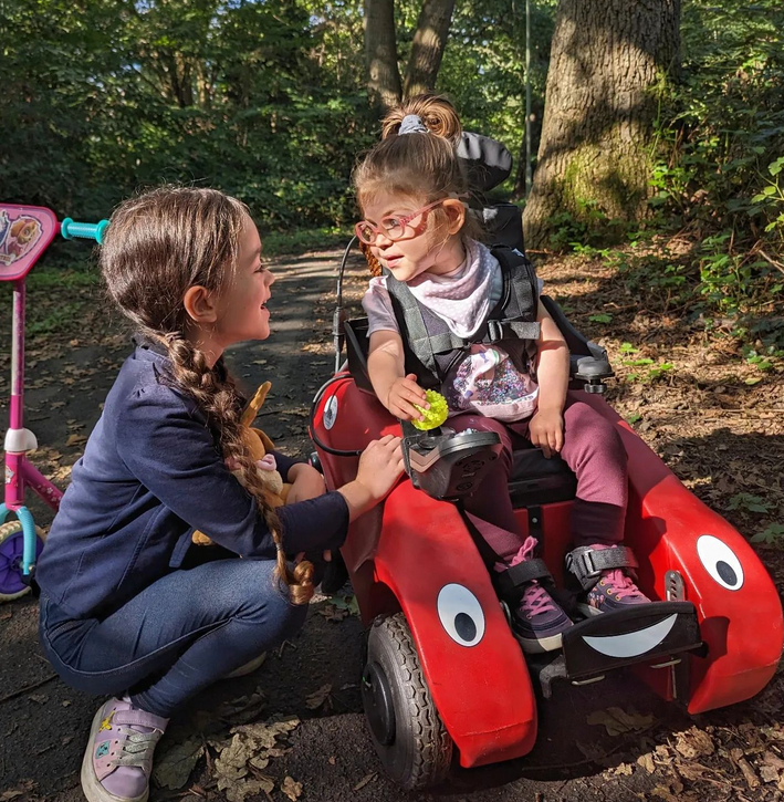 Meet Ivy, 3, who is cheeky and determined. She has cerebral palsy and is unable to physically move on her own which was making her feel really frustrated. Since having Wizzybug, Ivy can now be part of things and can now join in when is running around designability.org.uk/assistive-solu…