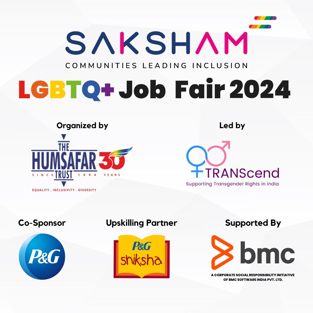 HumsafarTrust's tweet photo. Proud to partner with Jamshedpur Queer Circle!   Join us to boost LGBTQ+ talent recruitment across India. Connect via the form in our bio.  SAKSHAM 2024 is supported by

@bmcsoftware

@proctergambleindia.  #TheHumsafarTrust #SAKSHAM #LGBTQ #InclusionAtWorkplace #Diversity https://t.co/HjUSVYH9MC