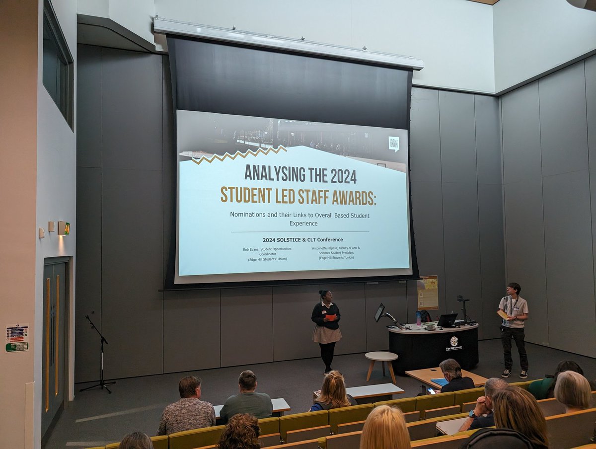 Really great to hear about 𝘚𝘵𝘶𝘥𝘦𝘯𝘵-𝘓𝘦𝘥 Staff Awards at <a href="/edgehill/">Edge Hill University</a> Solstice conference! What a fantastic idea <a href="/edgehillsu/">Edge Hill Students' Union</a>