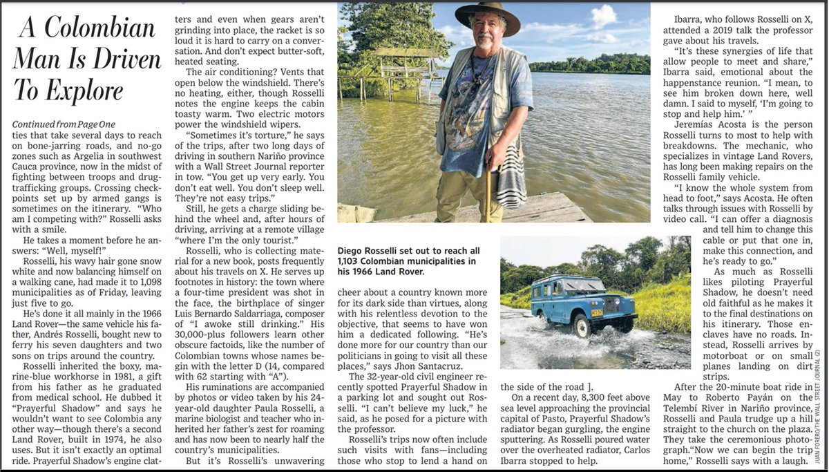 Y hoy en primera página en la versión impresa del Wall Street Journal.