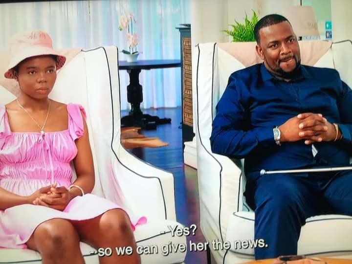 ThembzLu's tweet photo. There is no way this can be right SIES !!
She literally looks like his daughter sitting next to him, and she dresses just like a child there is just no way. 
Musa and production can do better no way  #Mnakwethu https://t.co/NHFPUWVYuD