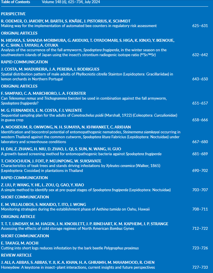 JApplEntomol's tweet photo. 📰 Exciting news! Issue 6 of the Journal of Applied Entomology is now available! Dive into the latest research and advancements in entomology. Check out the full issue here:
👉 https://t.co/Rg6Wa60Btl
#Entomology #Research #JournalUpdate @WileyEcolEvol https://t.co/blTLZBg1U8
