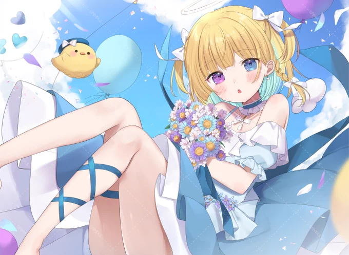 【work】結城ひより様(#yukihiyo21)の配信用一枚絵を制作させていただきました! 