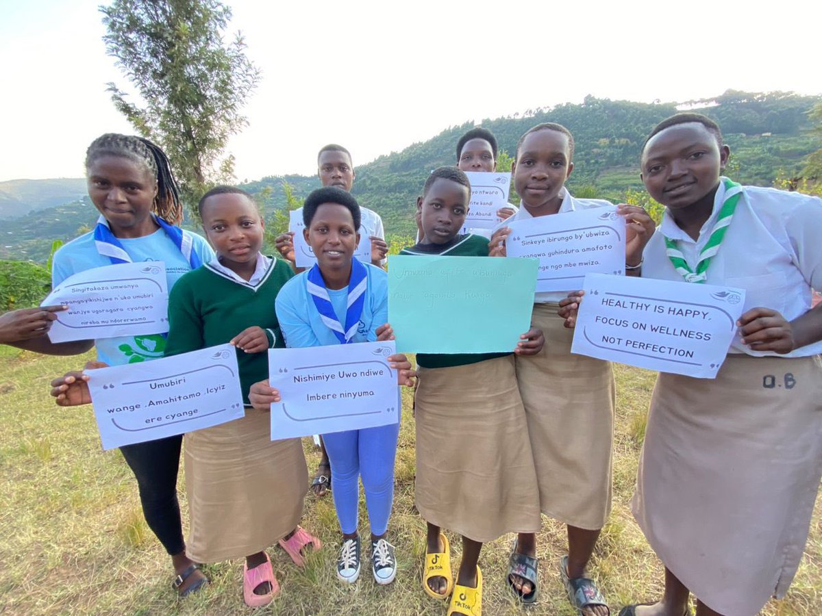 guidesrwanda's tweet photo. Yesterday, our #FreeBeingMe team conducted sessions on advocacy and “Action on Body Confidence” in both @rulindodistrict and @BugeseraDistr . Gurl Guiding believes in a world free from any form of body shaming.
@wagggsworld
@RwandaYouthArts https://t.co/HmmZSdToqJ