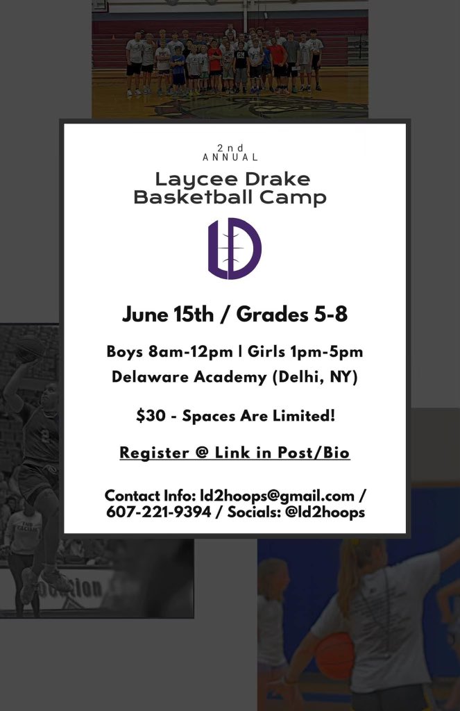 There is still room at Laycee’s camp! Older players are welcome too! DM me for more info. Let’s fill this thing! 

<a href="/ld2hoops/">Laycee Drake</a> <a href="/layceedrake2/">Laycee Drake</a>