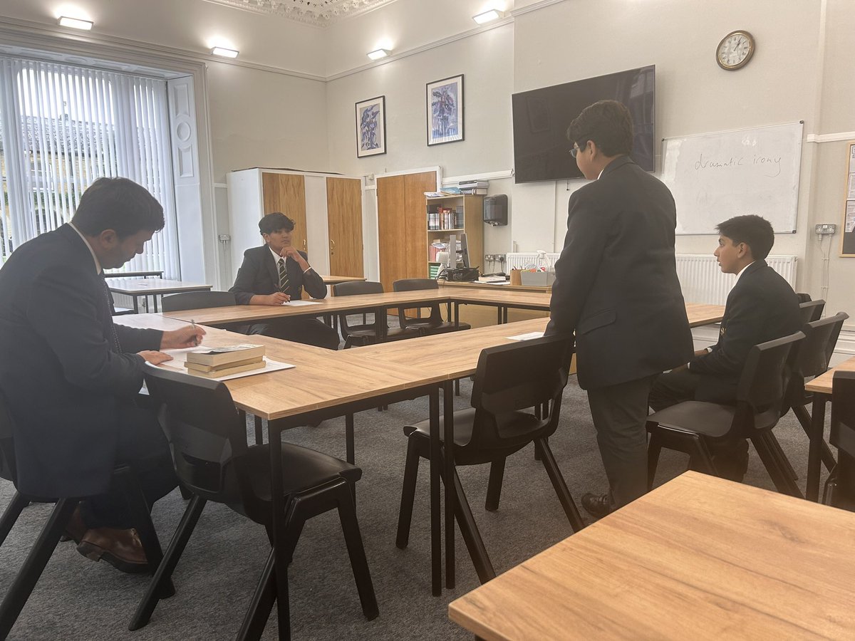 ElthamCHouses's tweet photo. The Lower School House debating final is underway between Aadi &amp; Gaurav of Carey 💙 and Karam of Moffat 🟡

“This house looks forward to robots in the home” 🤖🦾🦿 https://t.co/ifFo6a7Mz0