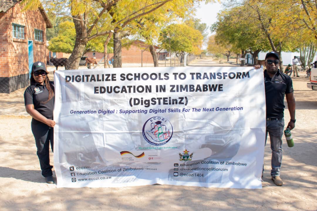 ecozim's tweet photo. @ecozim in partnership with the @MoPSEZim last week were in Umguza & Nkayi districts for the Digitalize Schools to transform Education in Zimbabwe Program. #GenerationDigital! is funded by the German Ministry for Economic Cooperation and Development (BMZ) & is implemented by GIZ https://t.co/UE7dCEEvhc