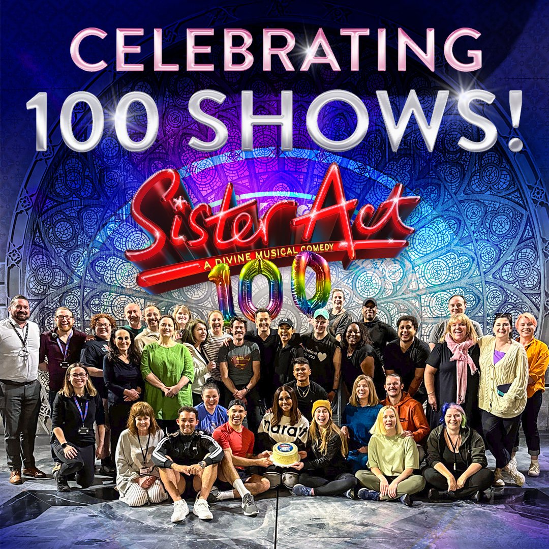 Bless our show, #SisterActMusical celebrated its 100th performance in the West End last night! 🪩