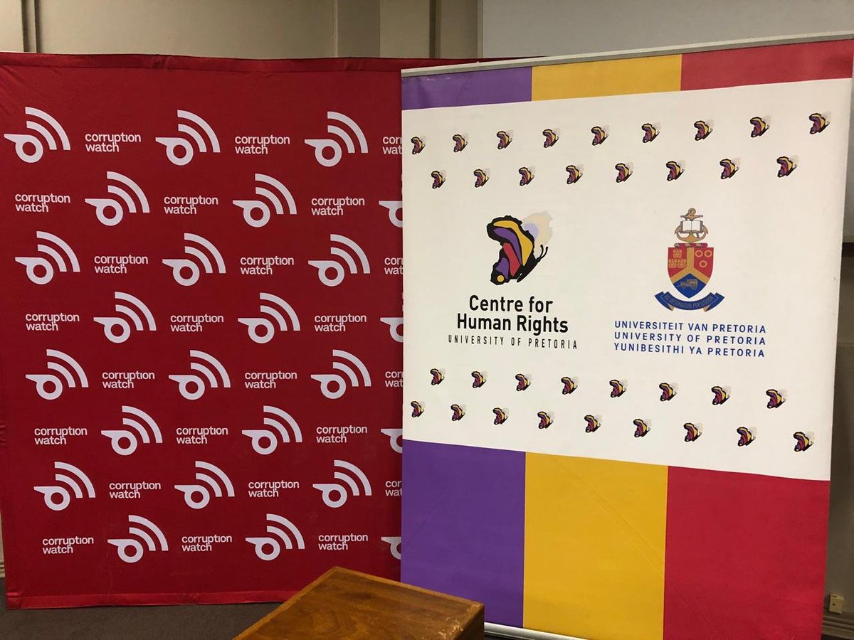 The Thulani Maseko Memorial lecture, co-hosted by Corruption Watch and The Centre for Human Rights, University of Pretoria, is about to get underway.  #fighting4justice, the #Justice4Thulani campaign