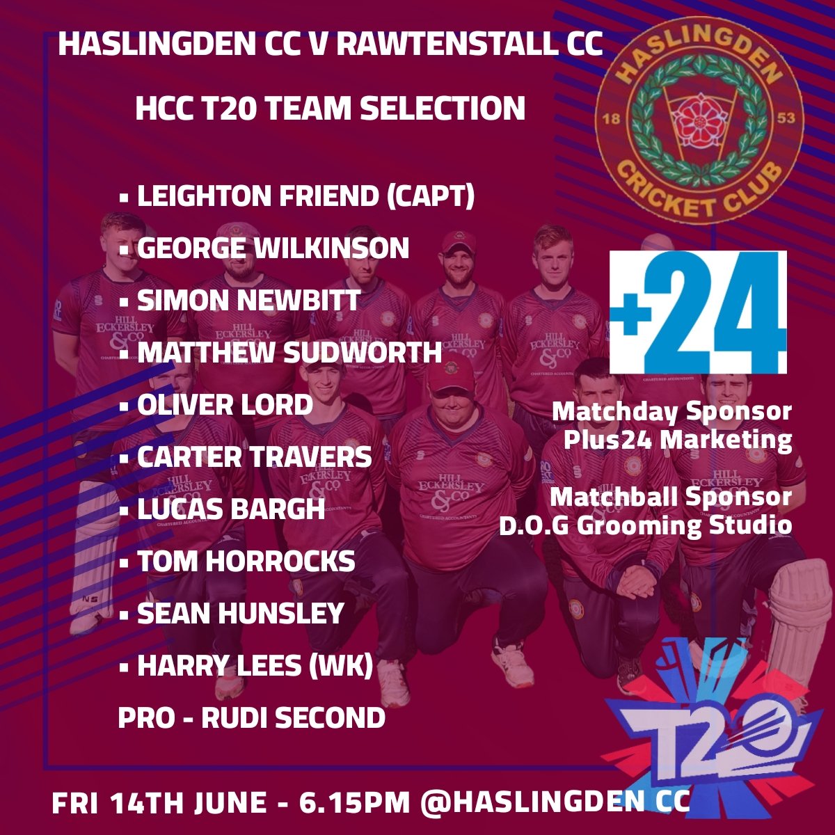 HaslingdenCC's tweet photo. T20 v Rawtenstall this Friday 🏏
**Team News** https://t.co/5ShGrAVyKV