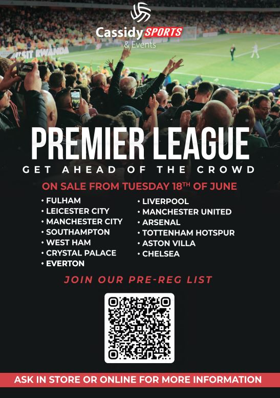 🚨 ON SALE TUESDAY! 🚨

✅ Wide-Range of Teams!
✅ Excellent Match Tickets &amp; Perks! 
✅ Easy Access Accommodation!
✅ Low Deposits &amp; Payment Plans!

cassidytravel.ie/sports-breaks/…

#EPL #PremierLeague #LFC #MUFC #Arsenal