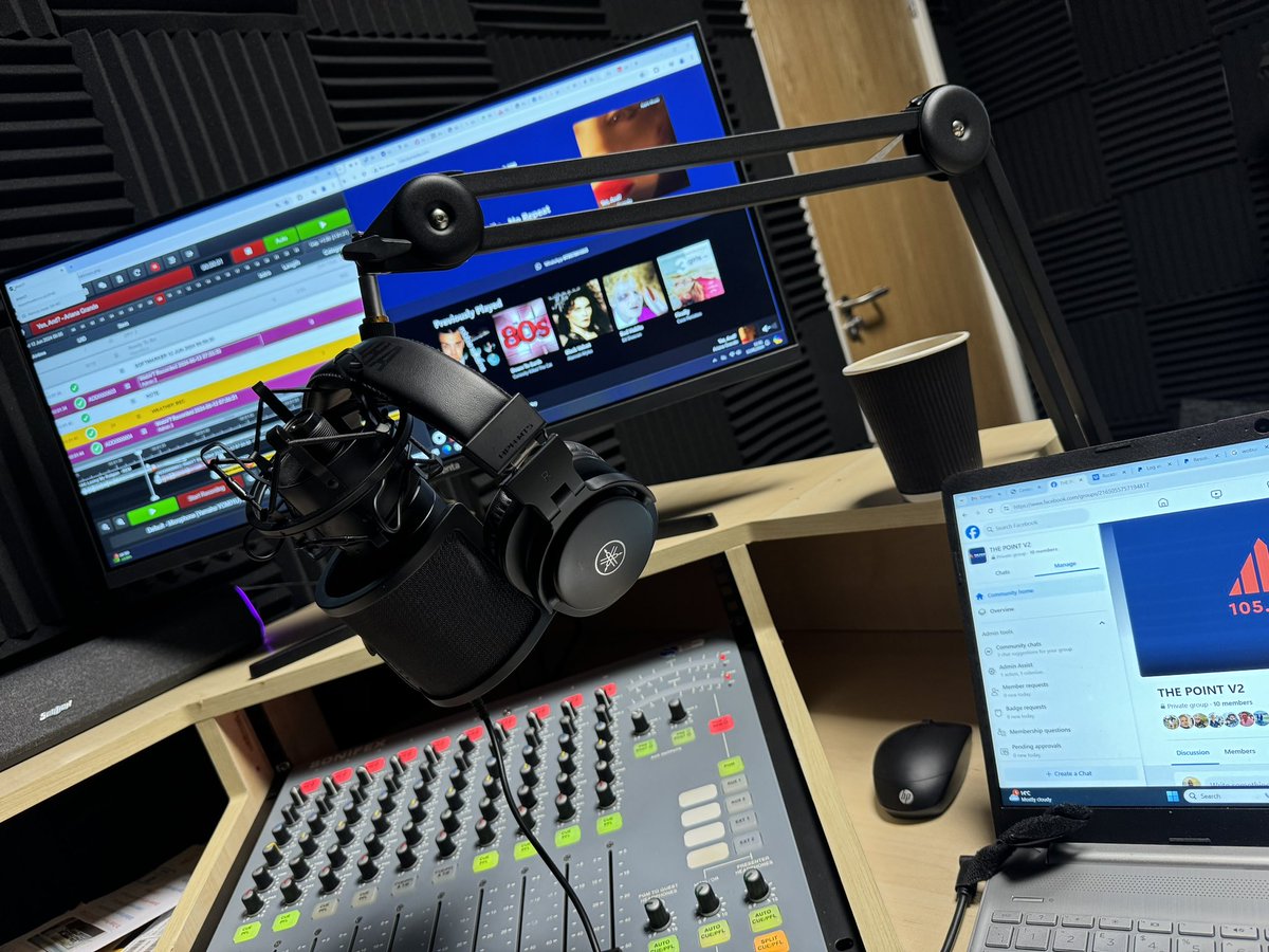 Since my last post, we are making good progress at 105.5 The Point.

- New studio built
- Playlist sorted 
- Presenters in training 
- First advertisers signed for July 

Have a listen 1055thepoint.com