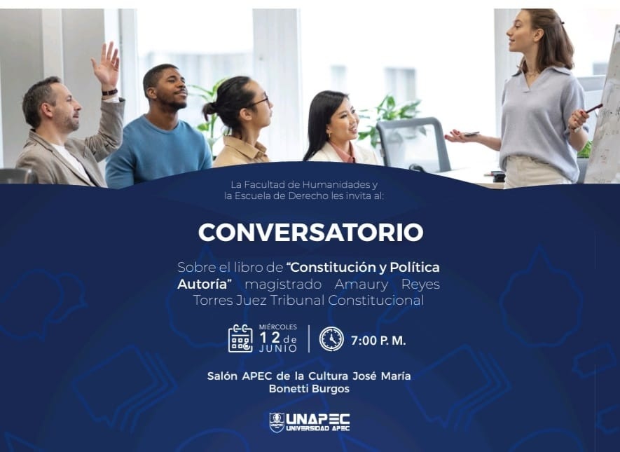 amauryreyes's tweet photo. Hoy, en la Universidad APEC, se celebrará un conversartorio sobre el libro "Constitución y Política". 7:00 P.M. Salón "José María Bonetti Burgos". Están invitados. :) https://t.co/q7FzlvPeUS