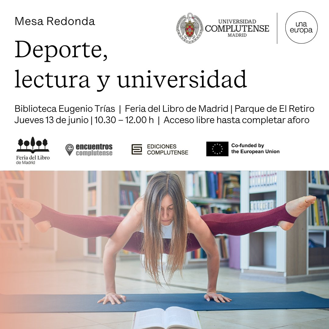 Estudiar  🎓
Leer 📚
Hacer deporte  🏃🤸‍♂️🧘
¡Una combinación que no puede fallar para ser feliz! 😊

Mañana lo hablaremos con estudiantes, profesores, deportistas, periodistas...  No te pierdas la mesa redonda de <a href="/unicomplutense/">Complutense</a>  en la Feria del Libro! 👇👇
una-europa.ucm.es/una-lecture2024