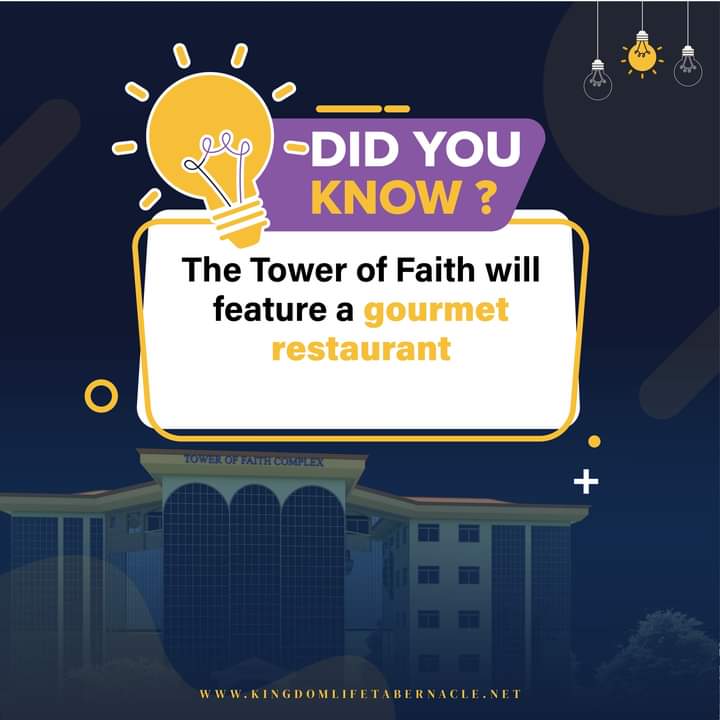 klt256's tweet photo. The restaurant is found on 1st Floor, 2nd Level, accessible through an elevator or  a 23 step staircase, an Elevator, Kings and Queen's Lavatories, Access to the church gallery. 

#TowerOfFaith
#YearOfKingdomGlory
#TOFDedication https://t.co/gXVypWTgdE