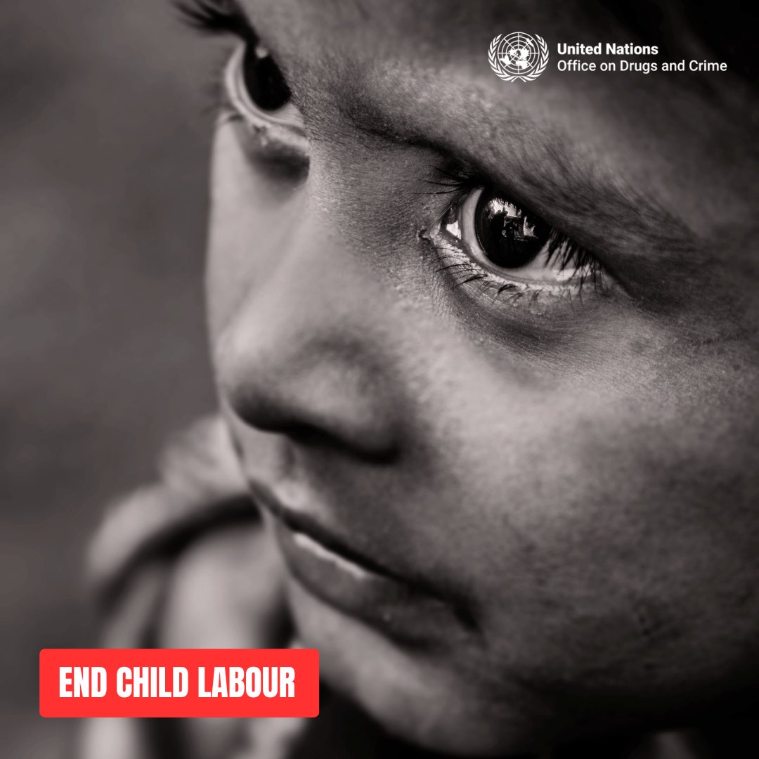 About 160 million children work in child labour worldwide.

Nearly half endure horrific conditions that endanger their health, safety &amp; development.

We must act now to enhance child protection responses to #EndChildLabour, so that every child can grow up free from exploitation.