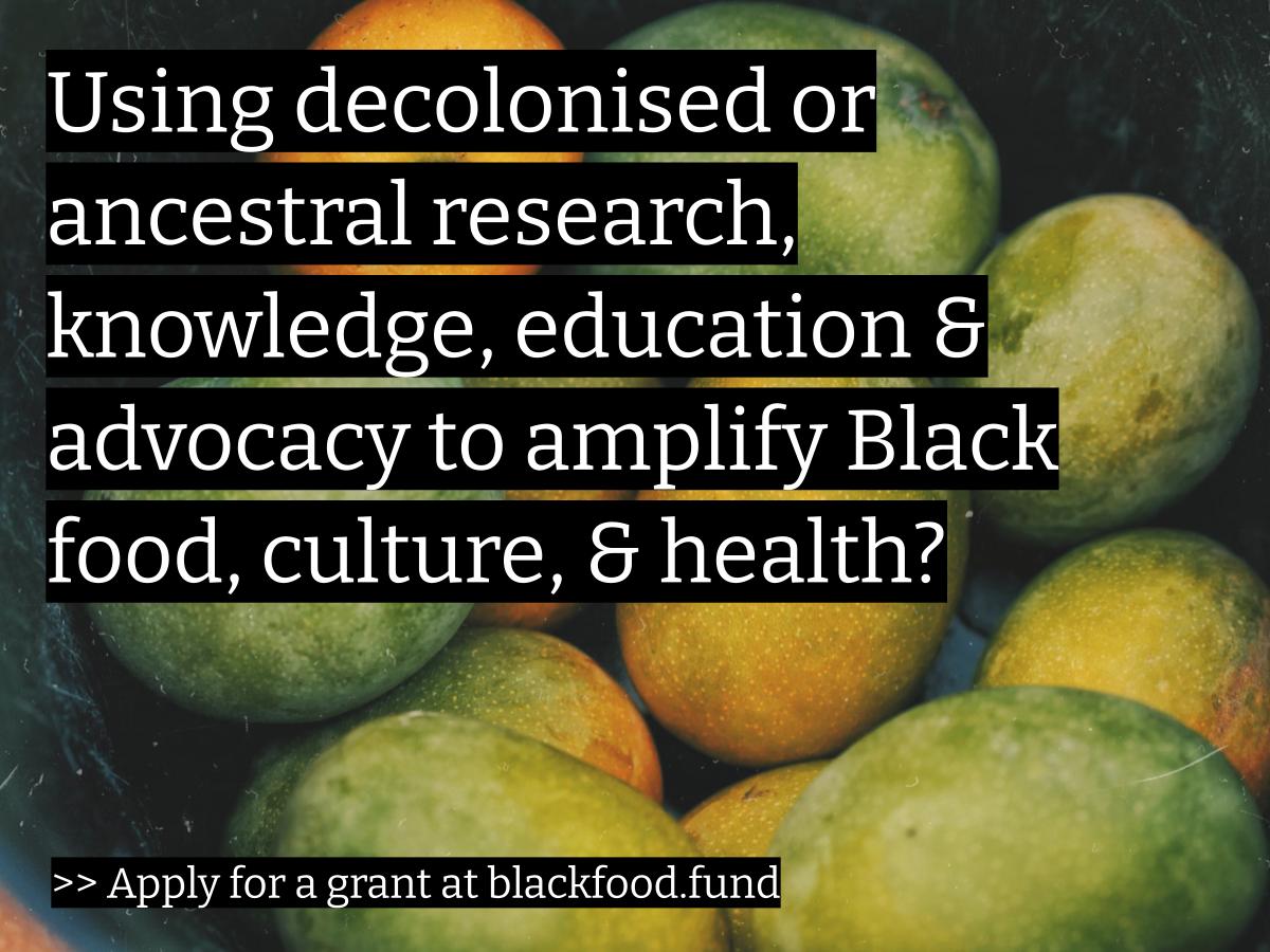 Are you involved in research, education or advocacy amplifying Black foods and cultures for health? Get grants of up to £20k to create a healthy, equitable food system in Lambeth &amp; Southwark.

⏳ Deadline: July 10, 2024, 11:00

Apply now at blackfood.fund

#blackfoodfund