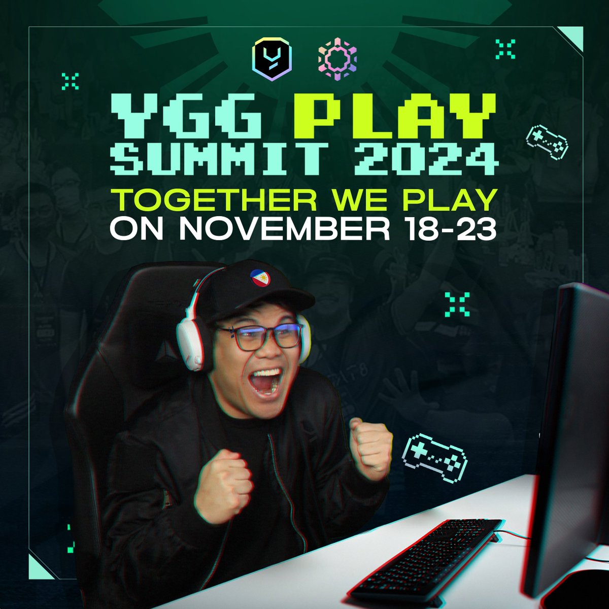 YGGPlaySummit's tweet photo. Are you ready to PLAY? 

November 18-23, 2024

SAVE THE DATE

#YPS2024 #TogetherWePlay