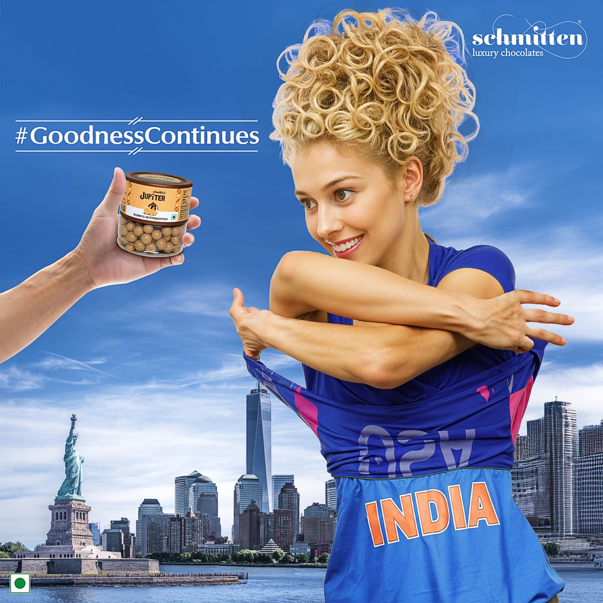Schmitten_Choco's tweet photo. Get ready for an epic clash as India takes on the USA in the T20 Men's Cricket World Cup! Dive into the irresistible taste of JUPITER - Pan Coated Premium chocolate shots. Let the sweetness of victory be yours!

#SchmittenChocolates #JupiterShots #PanCoated #PremiumChocolates https://t.co/eeHf2FQKem