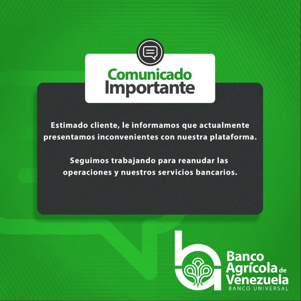 Agradecemos su comprensión y paciencia mientras trabajamos para solucionar esta situación. Les recomendamos estar atentos a nuestras próximas comunicaciones a través de nuestros canales oficiales para mantenerse informados sobre el restablecimiento de nuestros servicios.