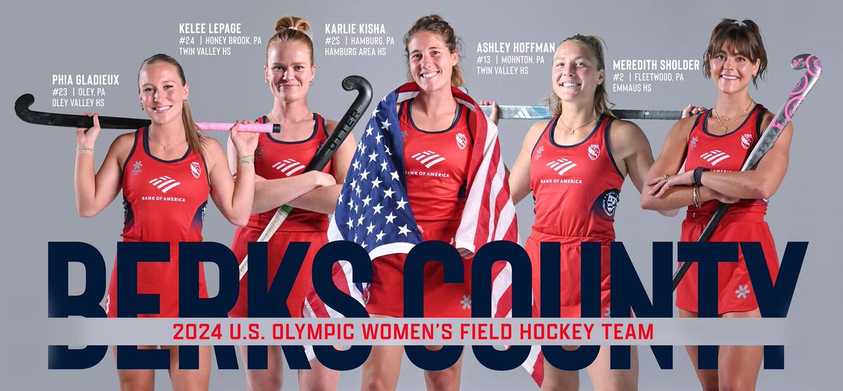 Congratulations to these Greater Reading (Berks County) athletes who will be representing Team USA in this year's Olympic Games! 🏑🇺🇸

#WeAreGreater #MeetGreaterRDG