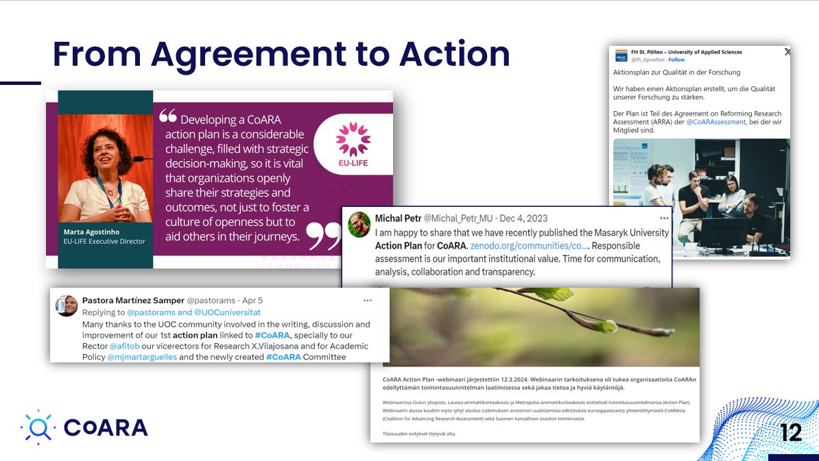2024 also brought momentum around action plans. CoARA member organisations are beginning to develop processes and tools to address the shared commitments. 

🔎Browse the collection of action plans here: zenodo.org/communities/co…
#ReformingRA