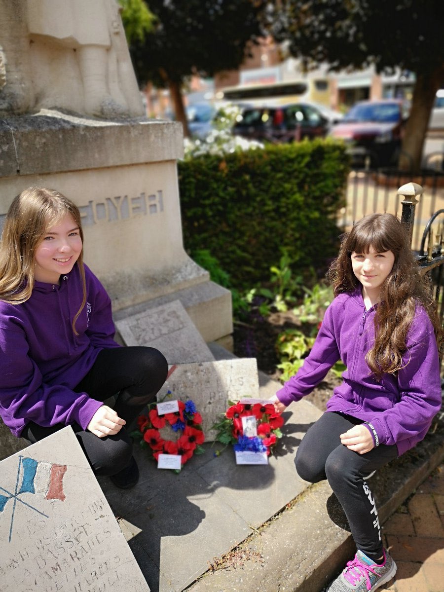 PaMemorial's tweet photo. “Forgotten 51st”. Johnnie Williamson, captured at #StValery, escaped at La Bassée, gave himself up &amp; spent the rest of the war as a POW. 

His g/granddaughter Eva visited La Bassée on the @perthacademy @PAS1FrenchTrip in 2019 to place wreaths &amp; say thank you. #PARemembers https://t.co/p1Mth3c9RJ