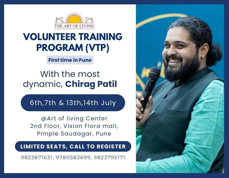 🎯 Who can apply?
● Completed 6 months since their first Happiness Program/YES+/OMBW
● Reached 20 years of age
● Completed 1 AMP/Online AMP
● No addictions to tobacco, alcohol, or other intoxicants

Register now: aolt.in/768839

<a href="/SriSri/">Gurudev</a> @artofliving

#Pune