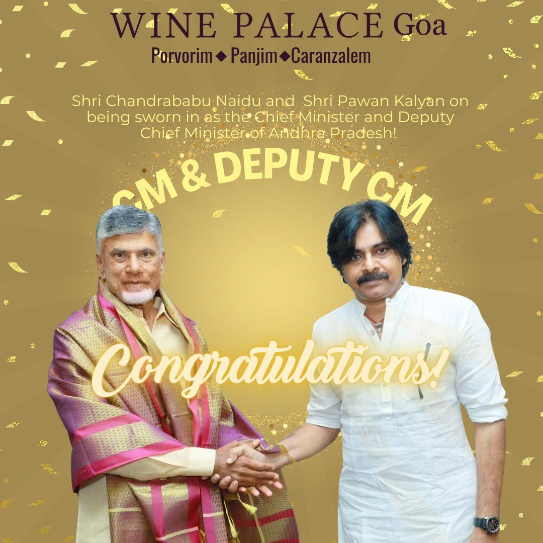 dattaprasadmn's tweet photo. Congratulations Shri @ncbn ji and Shri @PawanKalyan ji on being sworn in as the CM and Dy CM of Andra Pradesh https://t.co/oiGPRNUyF0