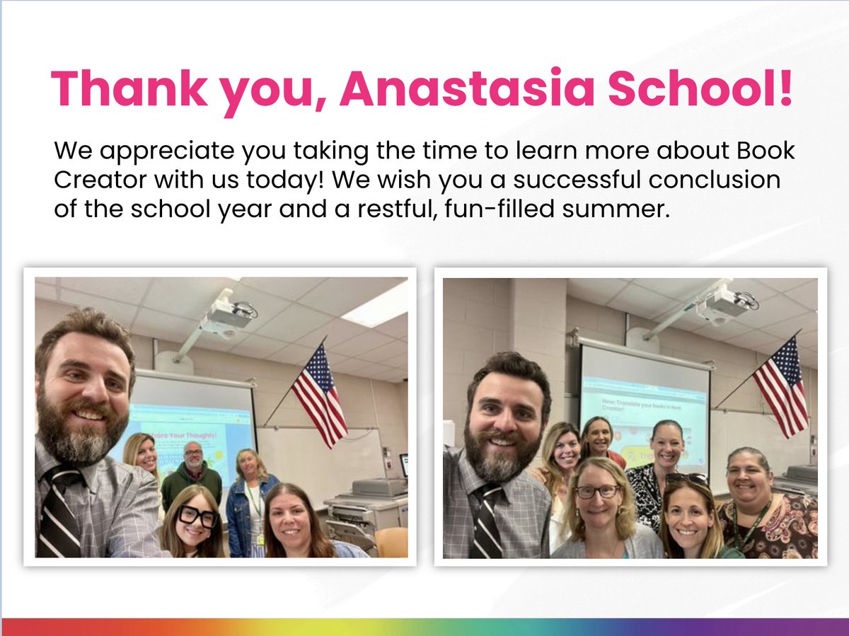 lolexedtechs's tweet image. 🎉 We had a fab time sharing all about @BookCreatorApp w/the 🤩 #teachers @Lbpublicschools! We appreciate everyone who came out to our Lunch &amp;amp; Learn sessions @GREG_Principal, @ElementaryGlc, &amp;amp; @AmerigoSchool 💚 TY to @dhotler the #BookCreator Team for funding our 🍕 as well 😊
