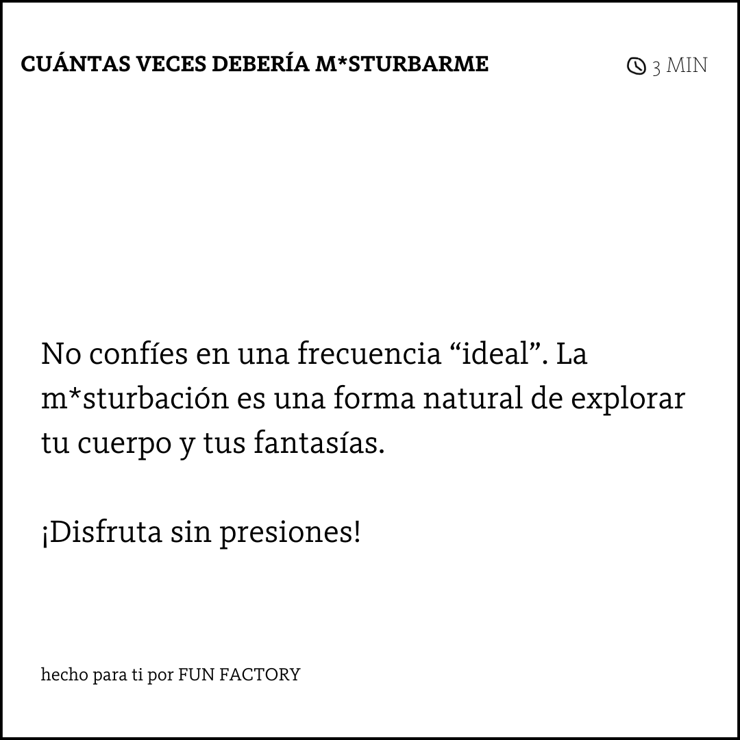 ¡Tócalo, amor! Creo que merece la pena dedicar un pequeño espacio en tu agenda a esta sesión de placer y amor.

¿Cuantas veces deberías masturbarte? ⬇️⬇️