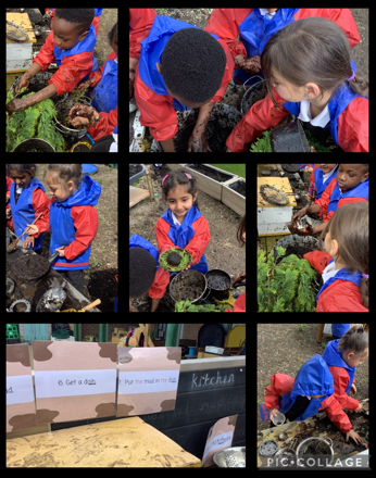Carlton_MillsPS's tweet photo. In our mud kitchen sessions, children not only whip up delicious "mud pies" but also enhance their reading skills by reading and following simple recipes! 📖✨#GetMessy #OutdoorLearning #EYFS @AcademyCAT1 @Ashlie_McG https://t.co/YvtL3xTvDr