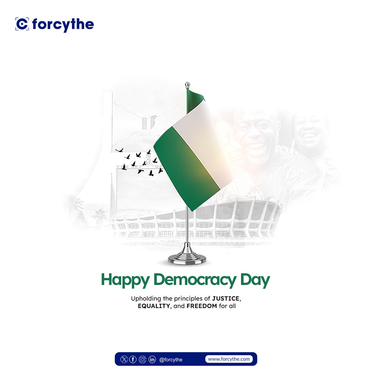 forcythe_'s tweet photo. Today, we celebrate Democracy! A day to reflect on the importance of the power of our voices, and the responsibility we all share in building a stronger nation. https://t.co/YACQzRtEdU