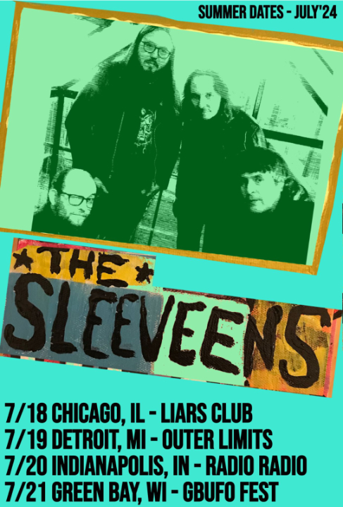 Transatlantic Dirtnap superstars The Sleeveens are re-convening once again to lay waste to the Midwest in July! More dates in the works!