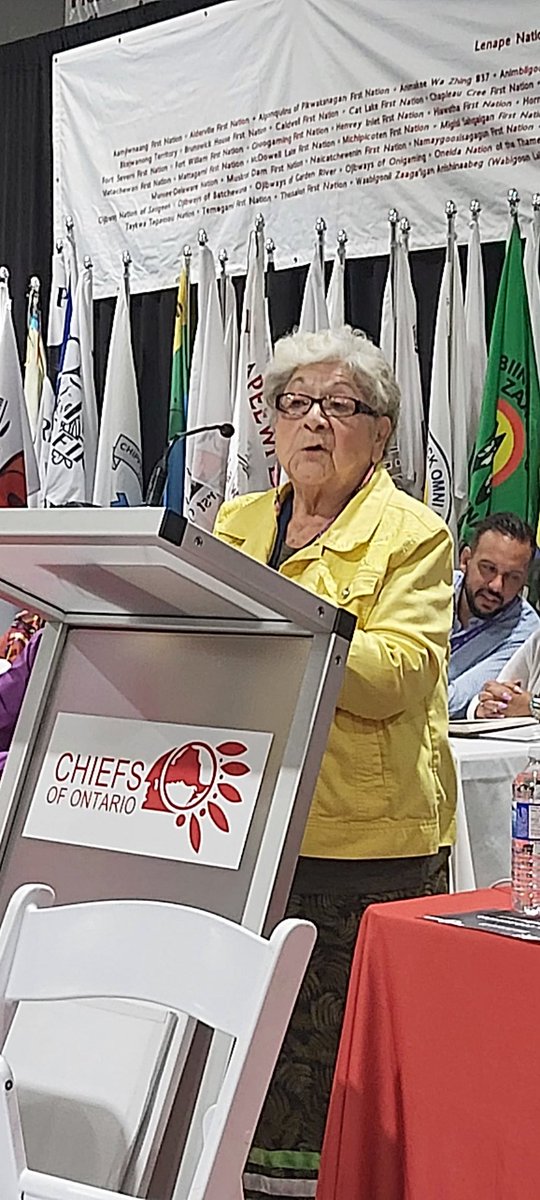 AIAI (@aiai_comms) on Twitter photo Norma General Lickers speaking at the <a href="/ChiefsofOntario/">Chiefs of Ontario</a> for the #COOACA2024 to open day 2 Norma General Lickers speaking at the <a href="/ChiefsofOntario/">Chiefs of Ontario</a> for the #COOACA2024 to open day 2
