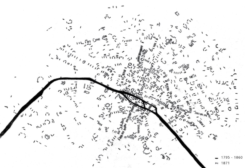 dlondonwortel's tweet photo. Map of barricades set up in Paris between 1795 and 1871. https://t.co/4HkxqwPKsn