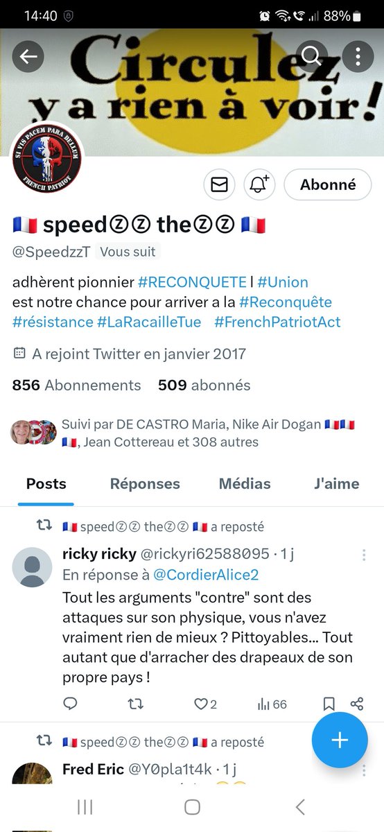 LambotinBuchet's tweet photo. Bonjour là France des patriotes. @SpeedzzT est un patriote Reconquête à suivre. On s'abonne ét on RP pour lui donner un petît coup de pouce et accroitre sa visibilité. Merci par avance et surtout surtout vive la France. https://t.co/Cm2a5U3y6w