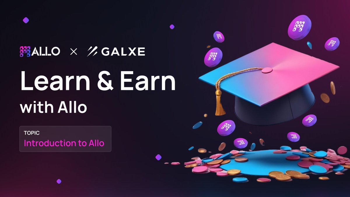 allo_xyz's tweet image. Join the Learn &amp;amp; Earn with Allo challenge on @Galxe.

Topic - Introduction to Allo.

Participate in the quiz, gain in-depth knowledge about Allo and earn Allo points.

Join here - dashboard.galxe.com/quest/ALLO/GCU…